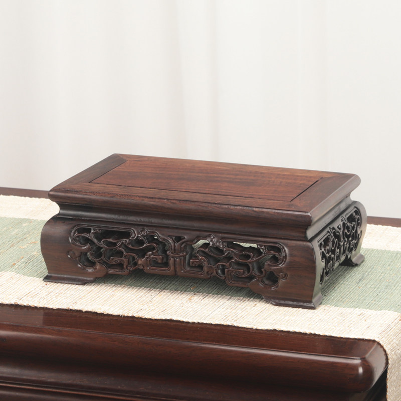 红木黑檀木长方形底座花盆花瓶奇石鱼缸底座财神佛像貔貅实木托架,家居饰品,木雕,淘宝优惠券,粉丝福利购,淘宝优惠卷