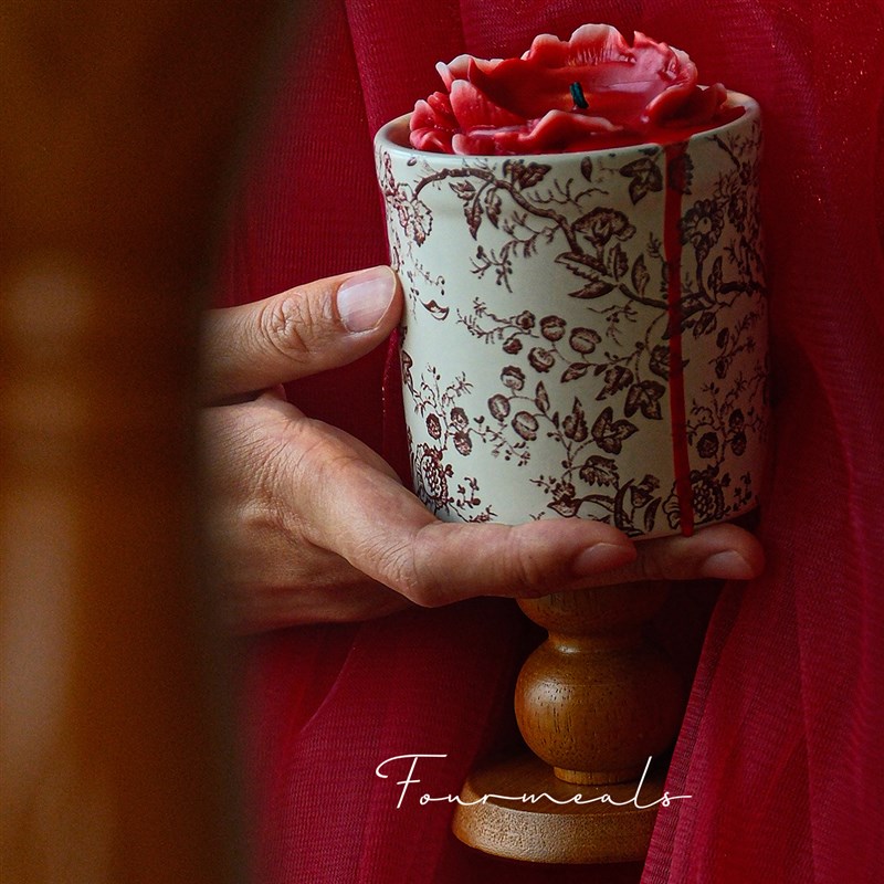 《盛世繁花》玫瑰山茶新婚礼物香薰蜡烛卧室女生淡香生日订婚实用