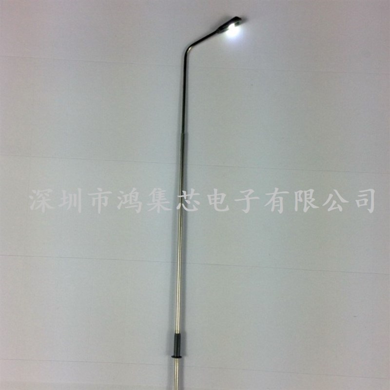 沙盘建筑DcIY模型微型LED路灯钢管单头路灯小景观材料发光路灯白