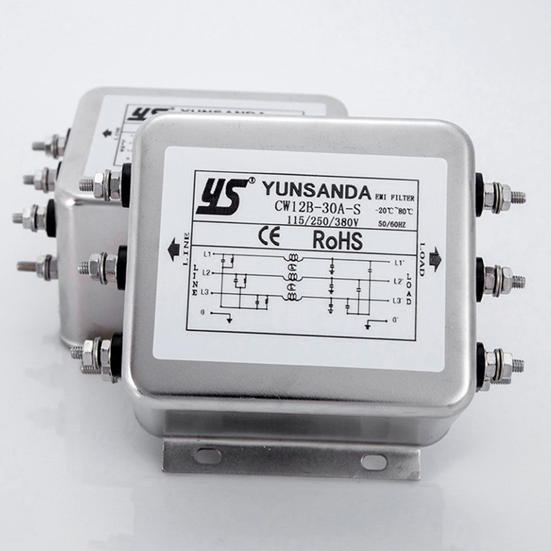 三相380V变频器输入输出EMI电源滤波器伺服CW12B-10A20A30A50A60A