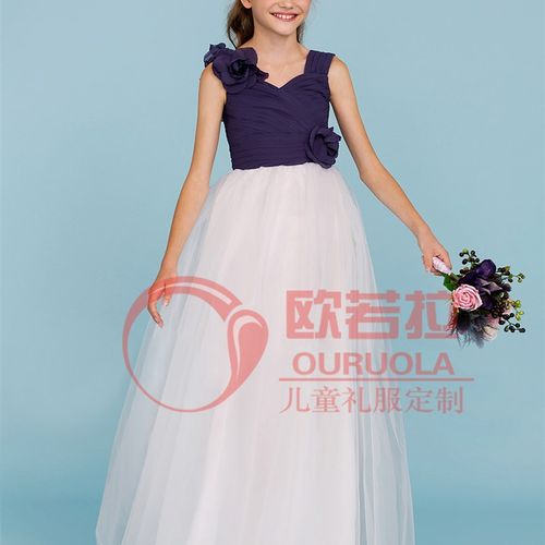 少女童大提琴小提琴演奏钢琴主持人演出晚礼服儿童模特走秀公主裙