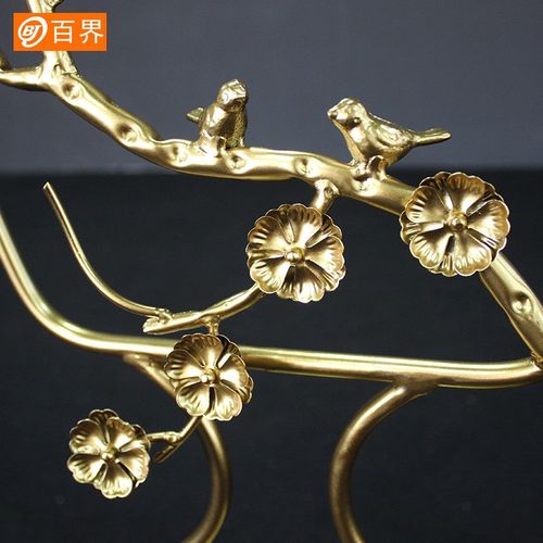 百界婚庆道具铁艺梅花装饰摆件新中式婚礼t台路引迎宾区桌面布置