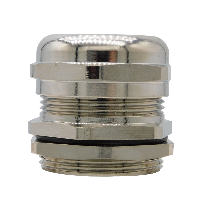 金属电缆防水接头锁紧葛兰铜镀镍防水固定G/NPT1/2 3/4 1寸填料函