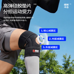 雷部专业跑步护膝强力支撑运动半月板专业膝盖运动护具