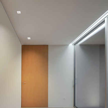 可圣照明 led超薄明装射灯免打孔吸顶防眩过道玄关方形单头小射灯