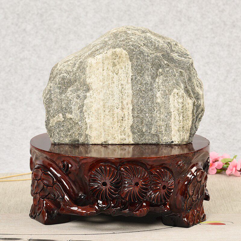 全实木加厚木雕圆形奇石底座石头工艺品花瓶花盆景盆栽摆件托架盘