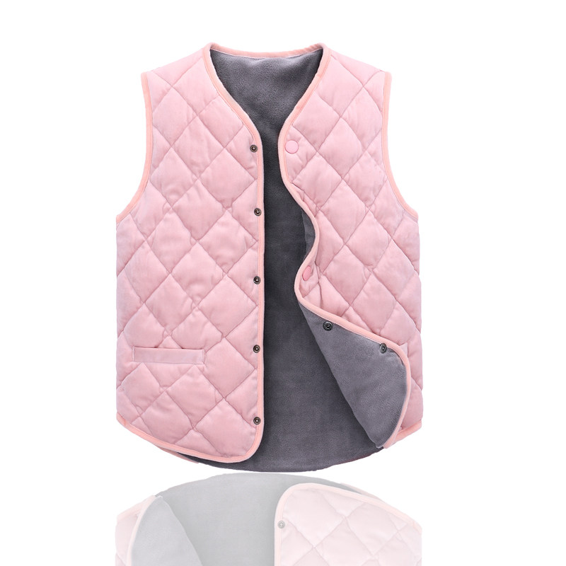 儿童马夹洋气外穿宝宝背心春秋女童男童大童小孩羽绒棉夹棉马甲女