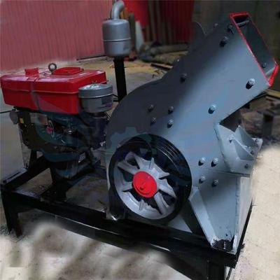 现货废玻璃石头料砖块锤式破碎制砂机 小型矿山移动式粉煤机设备