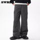 裤 男宽松休闲百搭简约直筒阔腿工装 复古cleanfit休闲裤 AWRB美式