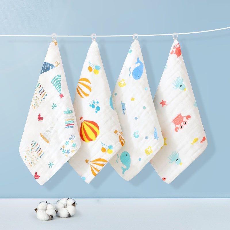 纯棉纱布婴儿毛巾口水巾儿童全棉宝宝洗脸洗澡小方巾新生婴儿用品,婴童用品,口水巾,淘宝优惠券,粉丝福利购,淘宝优惠卷