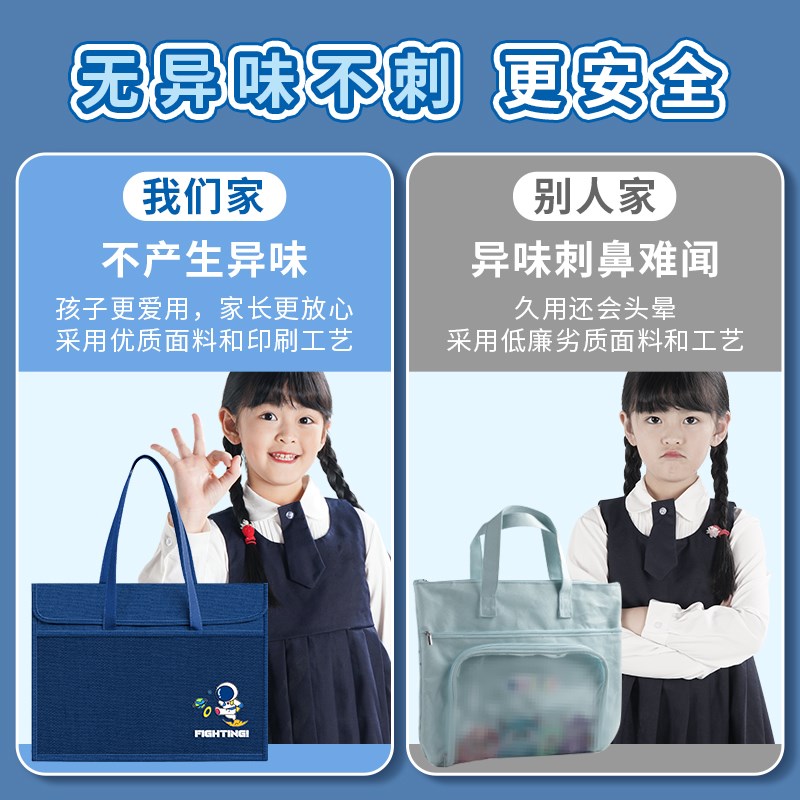 8开8k美术袋大号A3文件袋手提拉链式女孩补习袋大容量初中加厚男