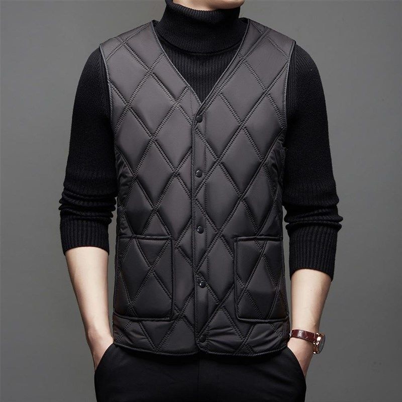 2024新款冬季羽绒棉马甲男加绒加厚大码中老年保暖背心内胆爸爸装,男装,常规马甲,淘宝优惠券,粉丝福利购,淘宝优惠卷