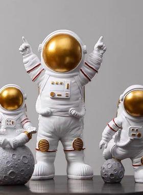 创意太空人摆件家居儿童房宇航员装饰品北欧风房间布置桌面小摆设