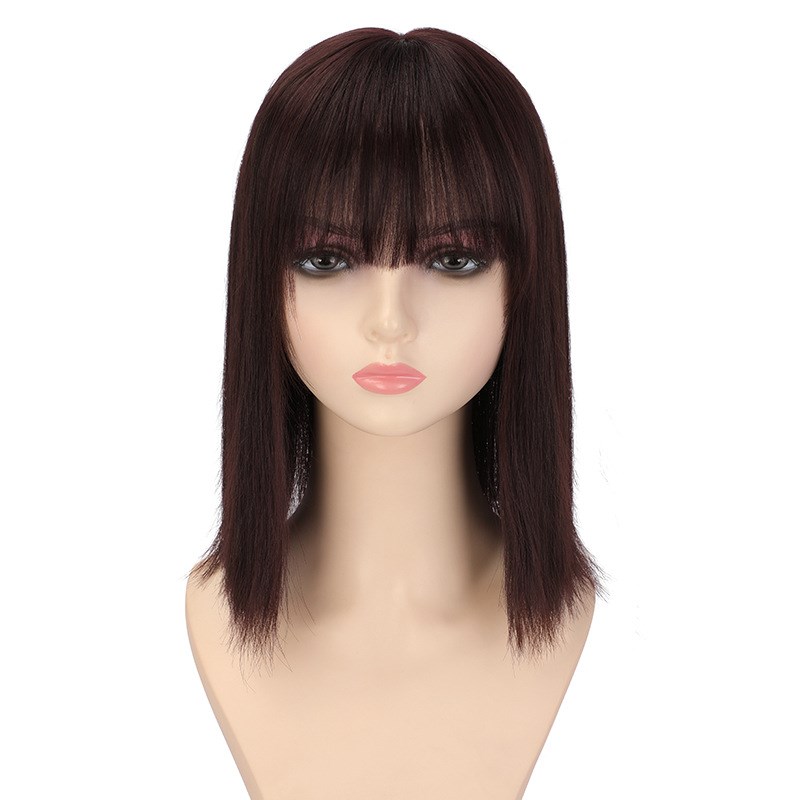 假发女短直发头顶式补发块增发片时尚自然逼真挑色3D刘海工厂现货