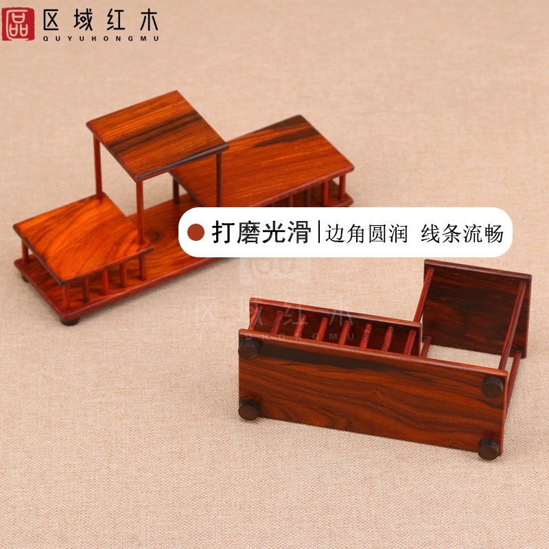 红酸枝中式紫砂茶壶茶具博古架展示置物架红木工艺品盆景摆件实木
