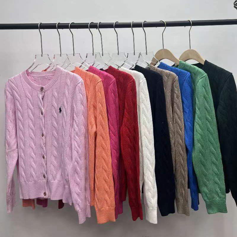 2024秋冬装小j马仔羊毛麻花绞花棉针织衫圆领开衫长袖毛衣女式上