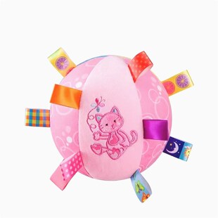 卡通狗狗抛掷发声玩具 耐咬磨牙互动解闷训练神器 宠物毛绒响铃球