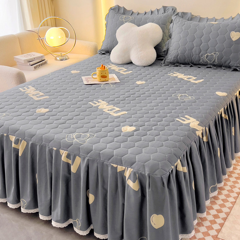 夏季纯棉高档床裙单件四季通用100全棉床单带裙边V遮丑床罩三件套,床上用品,床裙,淘宝优惠券,粉丝福利购,淘宝优惠卷