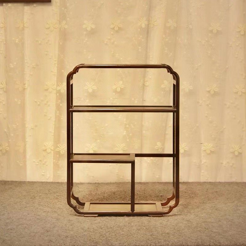 大红酸枝小博古架茶壶架红木中式多宝阁实木展示架摆件收纳储物架