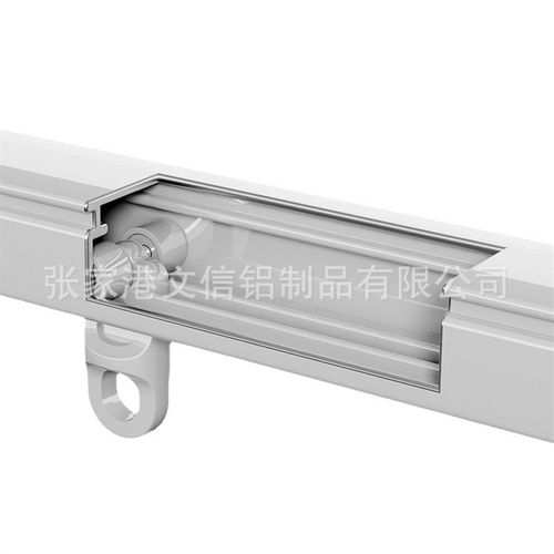 伸缩窗帘轨道静音滑轨滑轮滑道窗帘杆导轨侧装装双轨道挂钩式配件