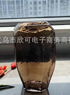 北欧风马醉木吊钟玻璃花瓶创意插花器落地大摆件客厅样板房装饰品
