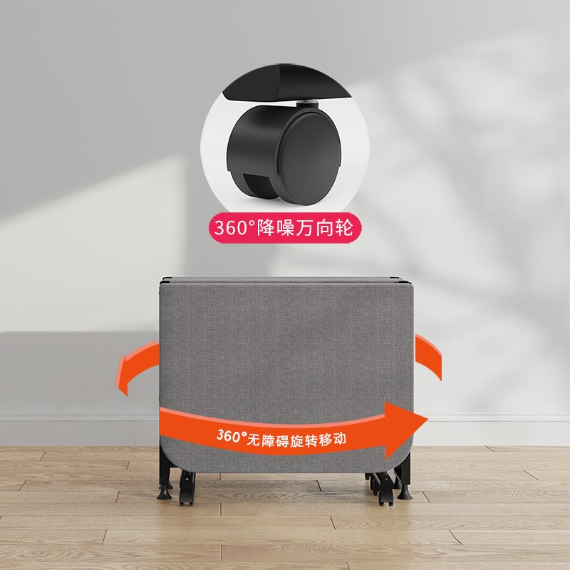 科技布乳胶午休折叠床办公室折叠床单人午休床四折行军床沙发床单