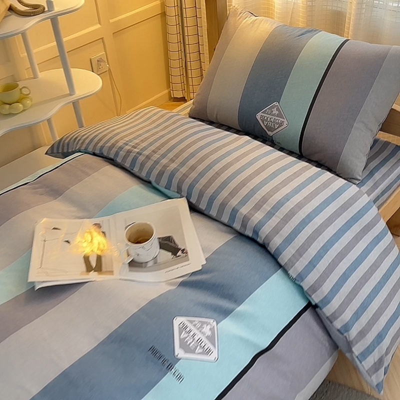 全棉学生被套150x152x155x210cm单人被罩1.52x1.55x2.Y1米学校被