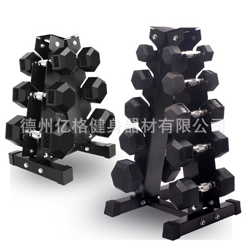 Calliven哑铃男士健身器材家用女士小哑铃10KG包胶六角套装组合