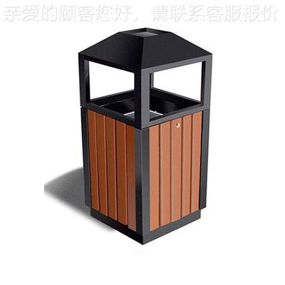 户外钢木圾桶景区室外小区单双HBW07桶分皮类箱垃木制环果卫垃圾