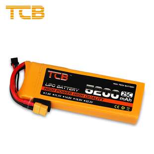 6s高倍率25C固定航模鋰電池 TCB工廠直銷5200mAh2s