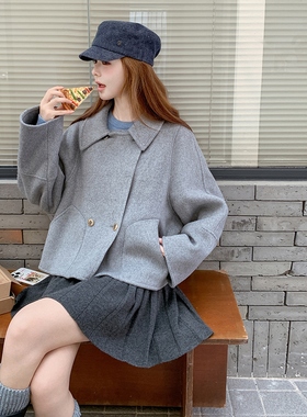 现货！现货！休闲气质减龄灰色毛呢外套2C212-G183-P235-K358