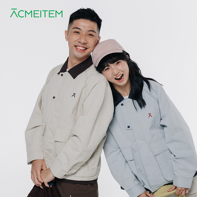 爱棵米户外撞色翻领夹克外套