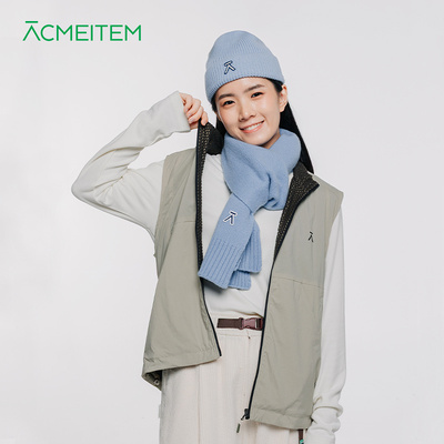 ACMEITEM爱棵米 户外运动立领马甲多口袋工装背心微宽松上衣男女