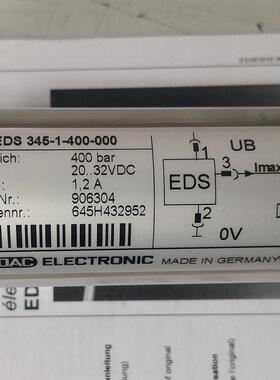 906304 EDS345-1-400-000 # HYDAC//贺德克，传感器