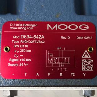 穆格 D634 MOOG R40KO2F3VSX2 比例伺服阀 542A