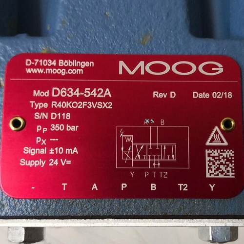 D634-542A R40KO2F3VSX2 # MOOG//穆格，比例伺服阀