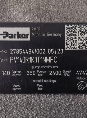 PV140R1K1T1NMFC # Parker//派克，液压泵，齿轮泵，叶片泵
