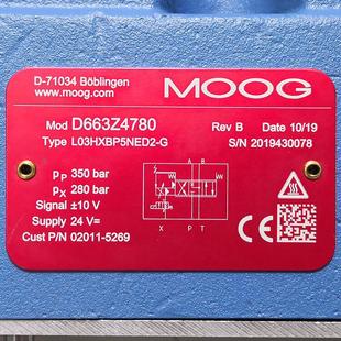 穆格 D663Z4780 MOOG 比例伺服阀 L03HXBP5NED2