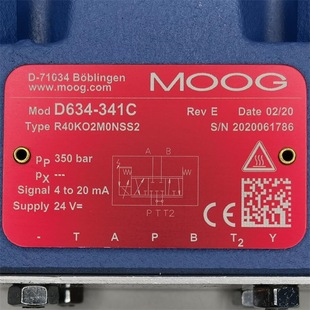 穆格 D634 MOOG R40KO2M0NSS2 比例伺服阀 341C