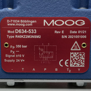 穆格 D634 MOOG R40KZ2M3NSM2 比例伺服阀 533