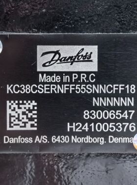 83006547 KC38CSERNFF55SNNCFF18NNNNNN # Danfoss液压泵