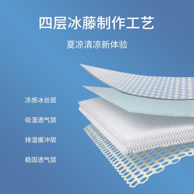 冰丝凉席床笠款夏季三件套夏天藤席子空调家用宿舍单人可折叠水洗