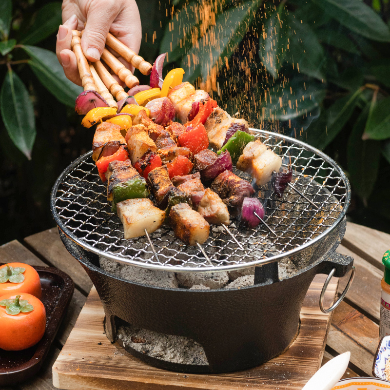 网红烧烤炉烧烤架户外围炉煮茶室内家用烤茶套装架子木炭商用炉具