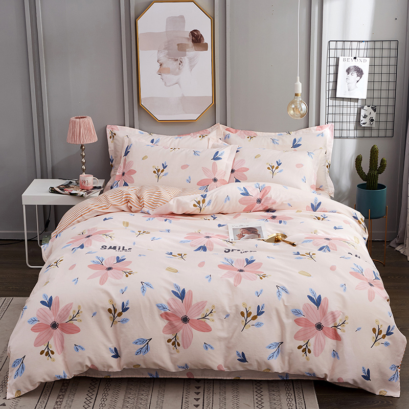 100全棉四件套纯棉被套1.8x2米被罩180x200cm双人2.0x2.3床上用品