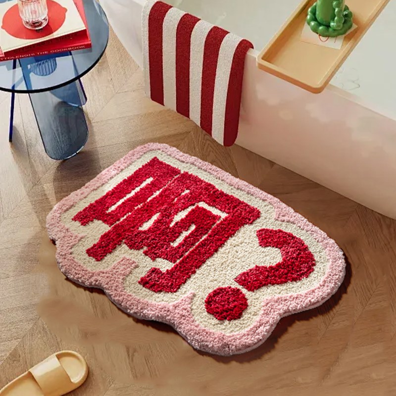 啊?创意浴室地毯地垫入户进门脚垫吸水防滑家用卫生间门口垫子