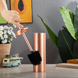 不锈钢马桶刷高级感带底座v落地式金色家用无死角卫生间厕所清洁