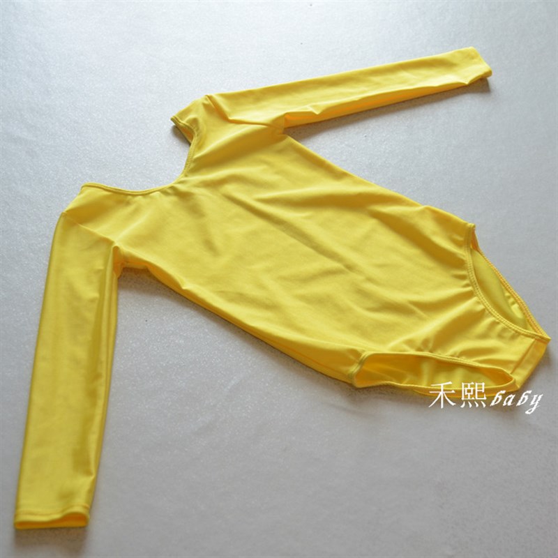 儿童氨纶体操服长袖连体舞蹈服形体训练艺考服修身练功中国舞芭蕾