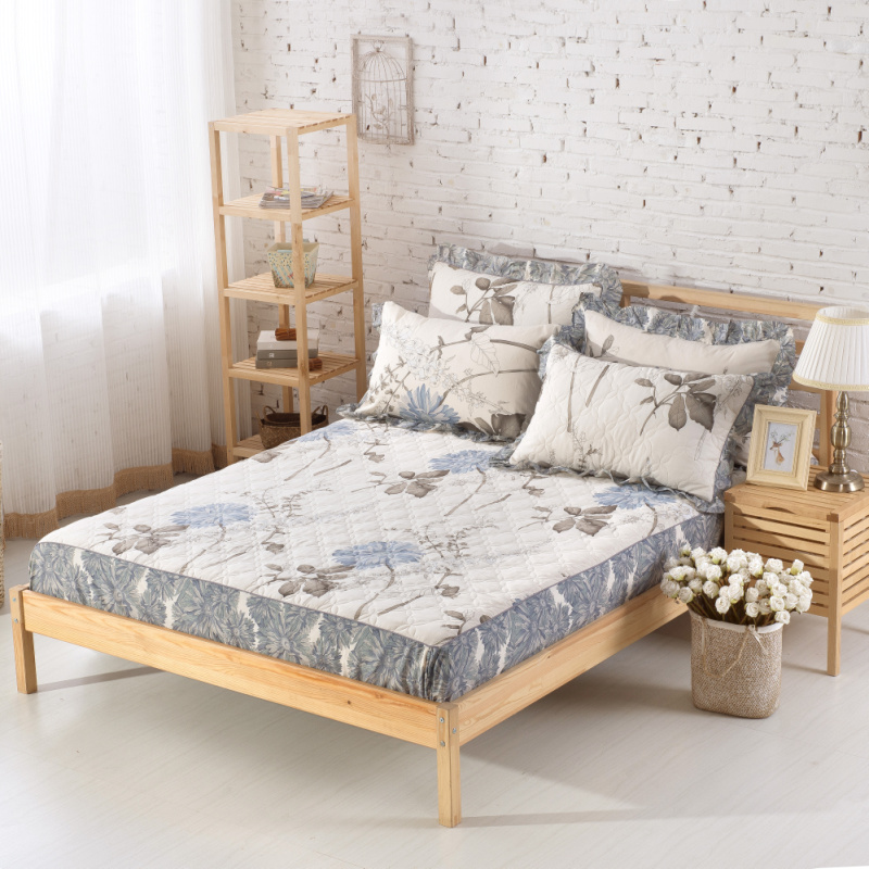 富娜安 全棉夹棉床笠单件 纯棉加厚床罩床垫套 席梦思床垫保护套