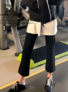 KOKO WANG夏季女装冰感亲肤吸湿排汗八分烟管瑜伽裤N4165E27K42