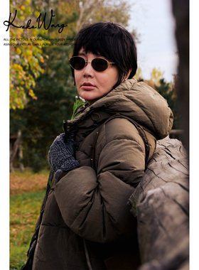 KOKOWANG【墨染】秋冬连帽廓型时尚显瘦拉链羽绒服外套N7315I06Y